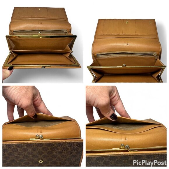 CELINE Canvas Brown Macadam Long Wallet - Picture 14 of 16